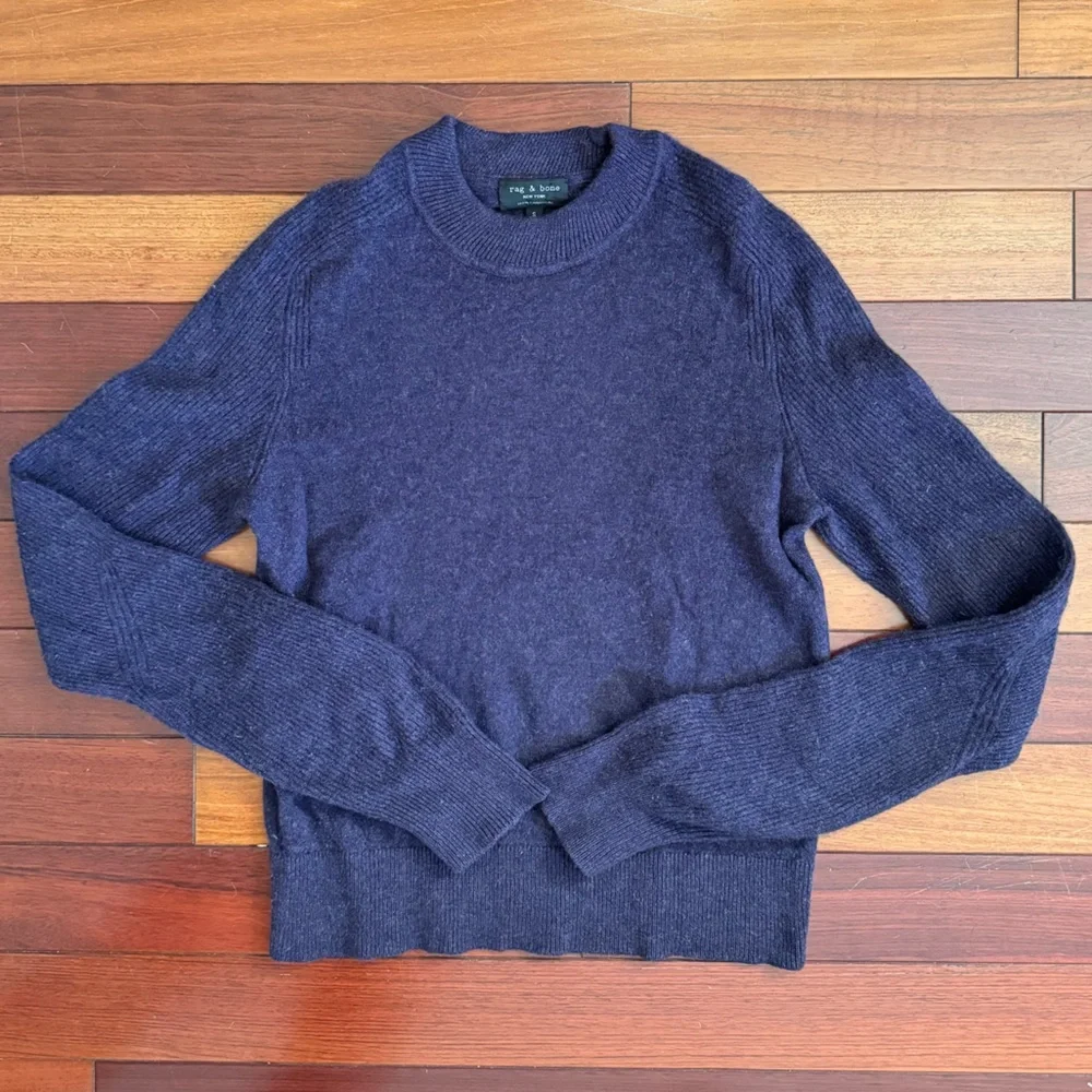 RAG & BONE 100% cashmere LOGAN Sweater - Picture 2 of 10